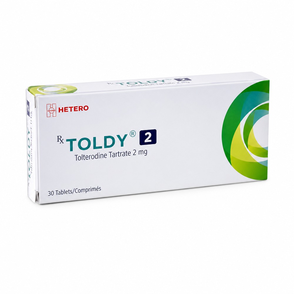 (TOLDY) TOLTERODINA 2 MG - CAJA x 30 TAB REC.