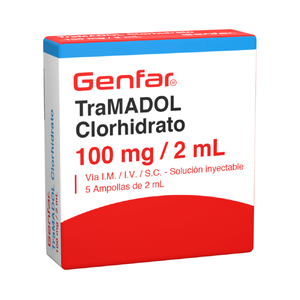TRAMADOL 100 MG/2 ML SLN INY - CAJA x 10 AMP x 2 ML C/U