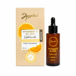 VITAMINA C AL 30 % NOCHE ANTI-AGING ESTABILIZA. CON ACID. HIALURO. - FCO GOTERO x 50 ML - NARANJA