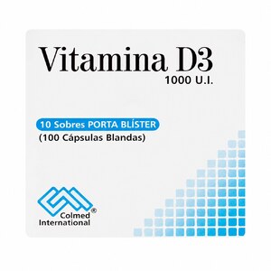 VITAMINA D3 1000 U.I CX 100 CAP(COLMED) - COLMED