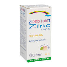 (ZIPED FORTE ZINC) SULFATO DE ZINC SOL ORAL 4 MG/ML FCO x 90 ML SABOR DURAZNO