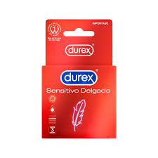 CONDONES DUREX Sensitivo Delgado CX3 Und (Rojo) - Distribuidores