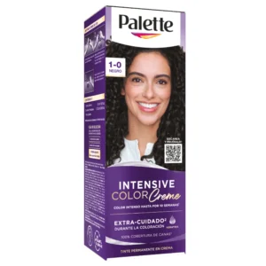 PALETTE 1-0 NEGRO INTENSIVE COLOR CREAM EXTRA CUIDADO - TUBO x 50 GR + 2 LOCIONES REVELADORAS + GUANTES
