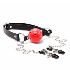 Ball Gag con Pezonera Jatt Bondage | Ecodeseo