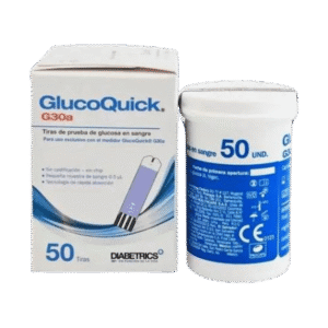 GLUCOQUICK TIRILLAS DE PRUEBA DE GLUCOSA G30A - FCO x 50 UND